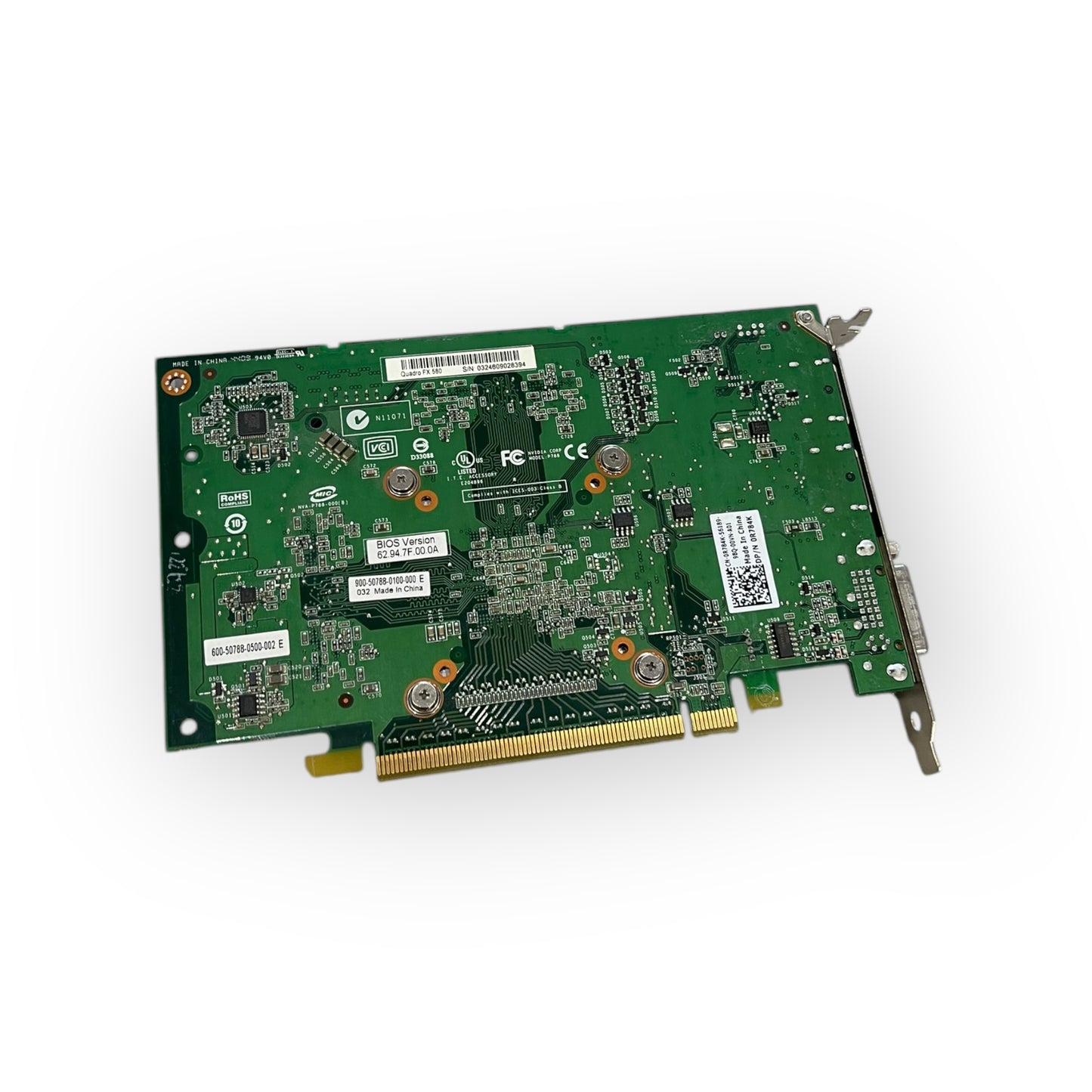 Nvidia Quadro FX 580 512MB GDDR3 RAM DVI-I Dual DisplayPort PCI-E 2.0 Desktop Video Graphics Card - USED