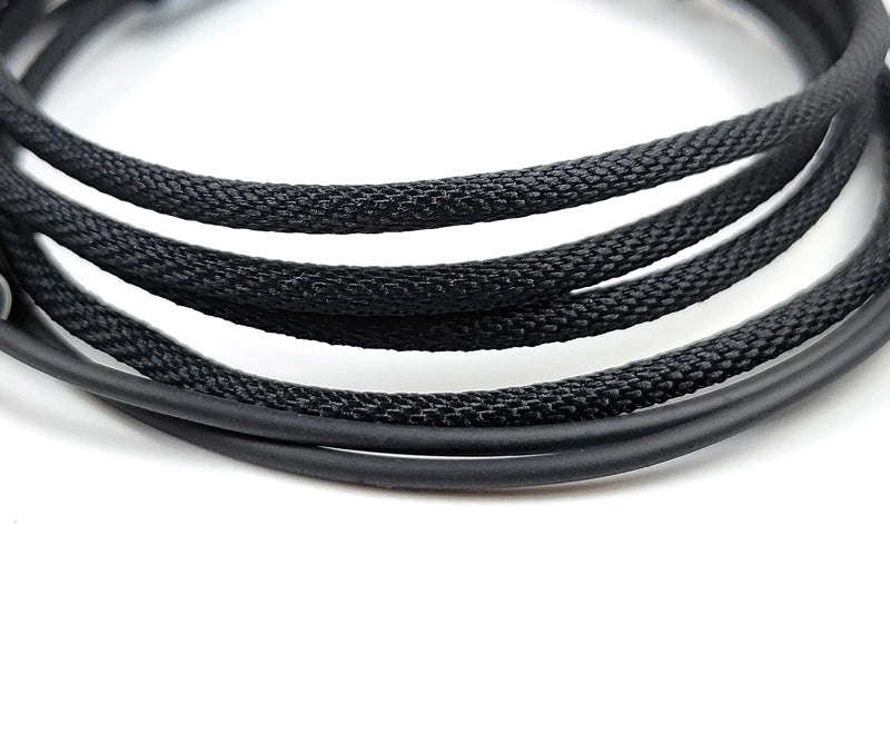 3.5mm Bending Jack Headphone Repair Cable DIY Headset Replacement Wire Fabric Braid Cord with Mic Volume Controller
