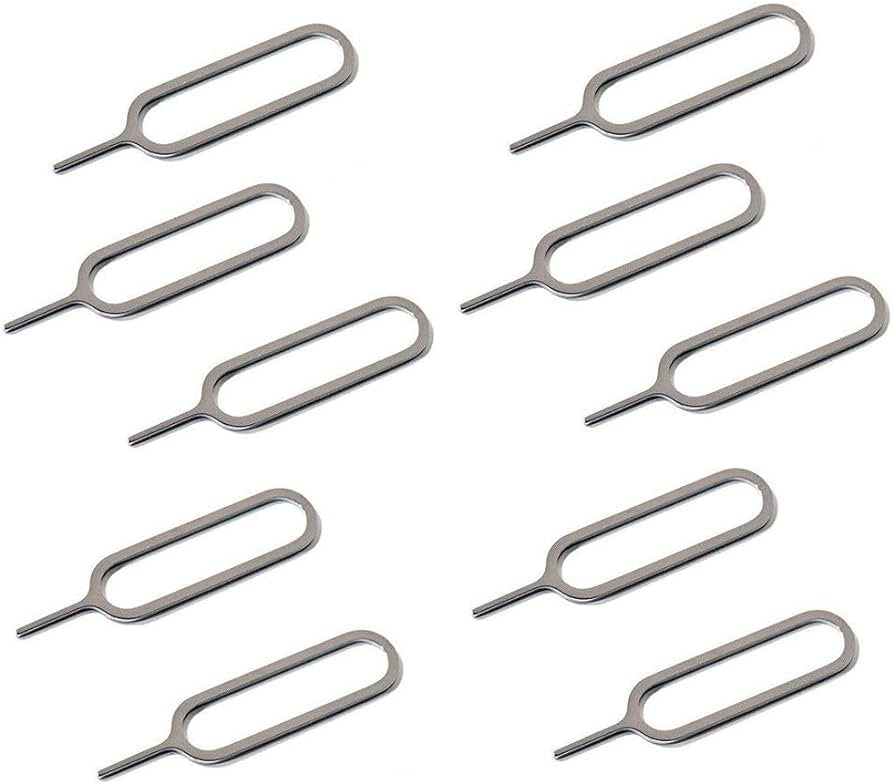 sim card tray removal pin ejector tool opener x 10 Pack of 10