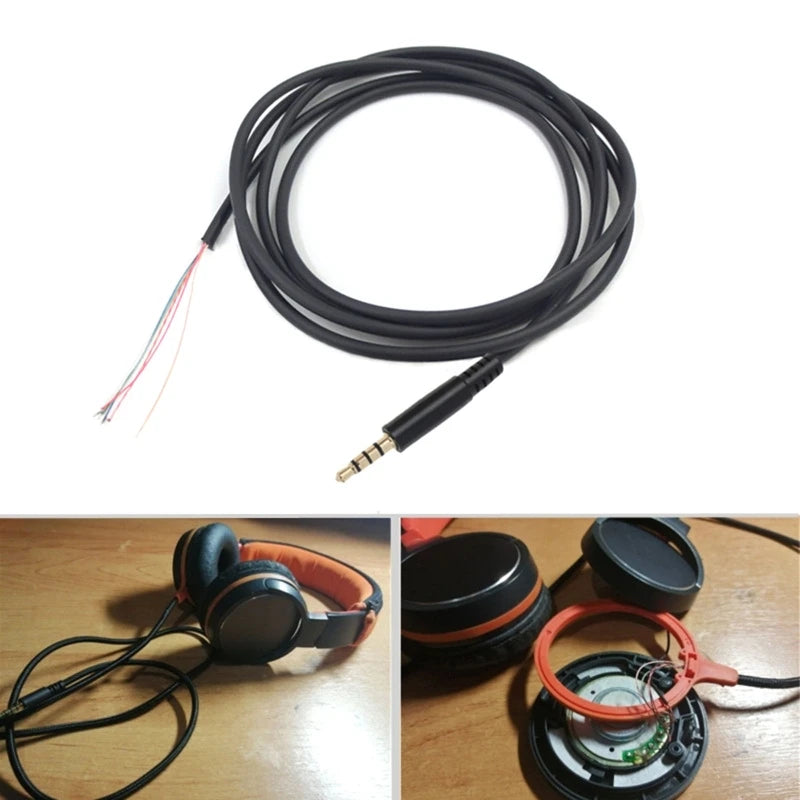Universal 3.5mm Plug Cable forCloud II Revolver S Headphone Gold-Plated Plug Wire