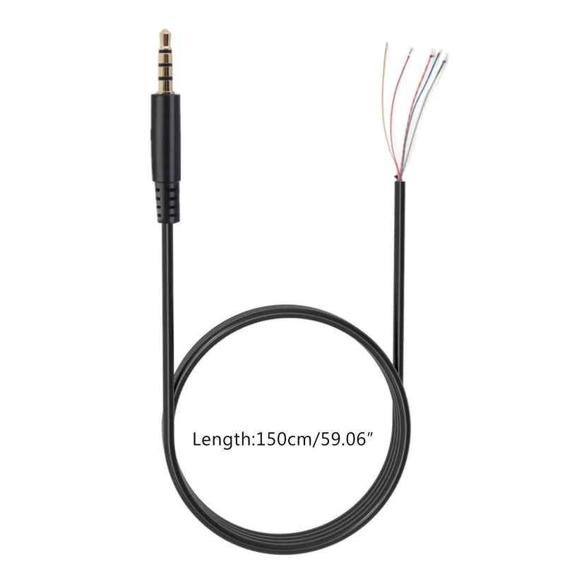 Universal 3.5mm Plug Cable forCloud II Revolver S Headphone Gold-Plated Plug Wire