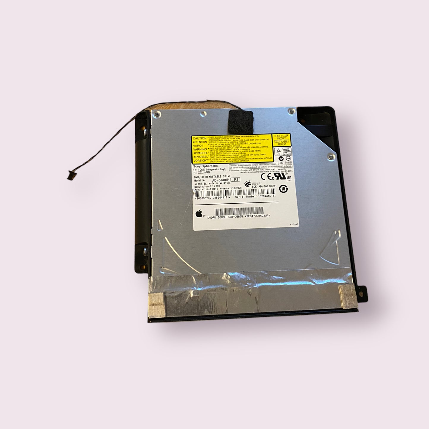 Apple iMac 21.5" 27" DVDRW AD-5680H 678-0587B multi dvd rewriter A1312 A1311 - Genuine Pull Part