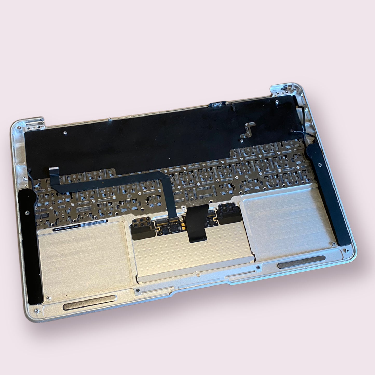 Macbook Air 11" A1370 2010 2011 2012 2013 2015 2017 Palmrest Keyboard Assembly Palm rest - Silver - Genuine Pull Part