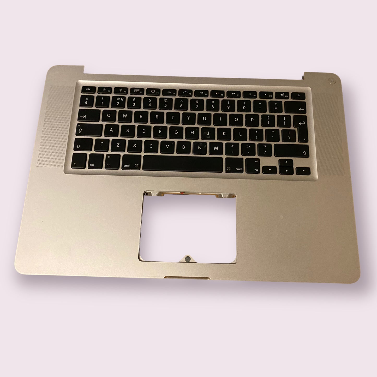 MacBook Pro 15" 2010 2011 2012 A1286 Palmrest Keyboard Assembly Palm rest - Silver - Genuine Pull Part