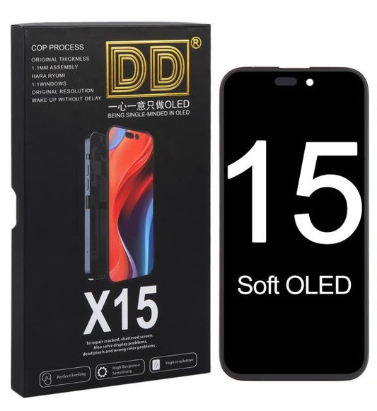 DD For Apple iPhone 15 Replacement Soft OLED Display Touch Screen assembly Digitizer