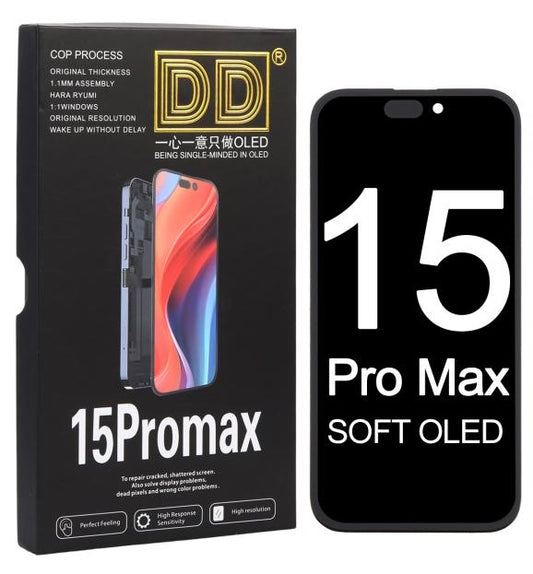 DD For Apple iPhone 15 Pro Max Replacement Soft OLED Display Touch Screen assembly Digitizer