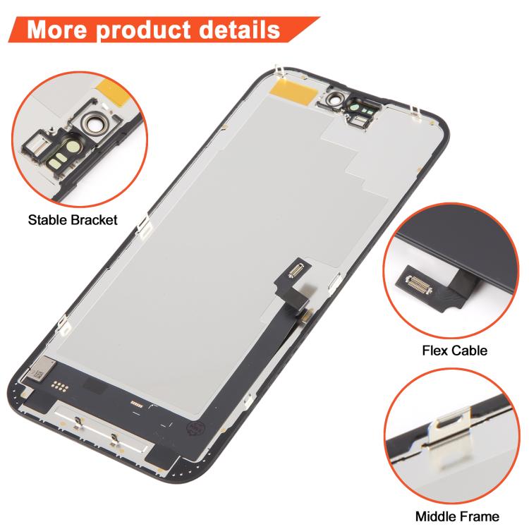 DD For Apple iPhone 16 Plus + Replacement Soft OLED Display Touch Screen assembly Digitizer