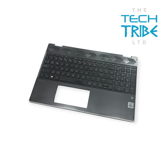 HP Pavilion 15-DQ1004na Laptop Keyboard Palmrest top case replacement Grey - Grade B - Genuine Pull Part