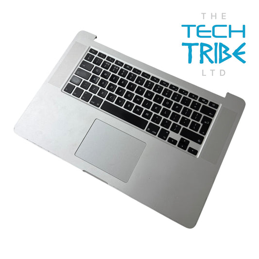 MacBook Pro Retina 15" 2015 A1398 Palmrest Keyboard, trackpad, flex Assembly - Silver - Genuine Pull Part