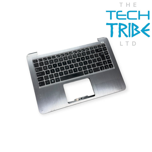 ASUS VivoBook L403N Laptop Keyboard Palmrest top case replacement Silver - Grade B - Genuine Pull Part
