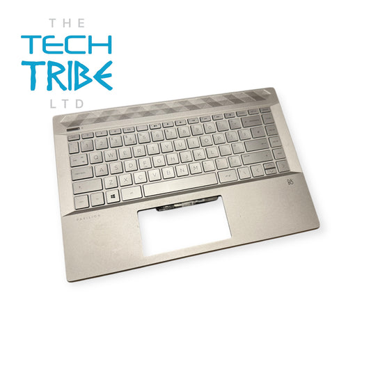 HP Pavilion 14-CE ce0507na Laptop Keyboard Palmrest top case replacement Silver - Grade B - Genuine Pull Part