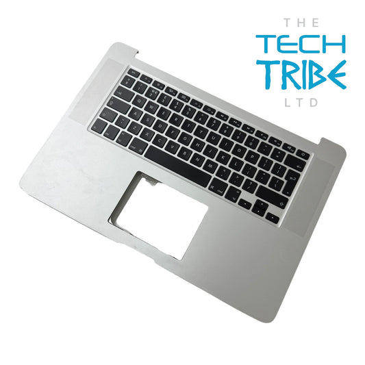 MacBook Pro Retina 15" 2013 2014 A1398 Palmrest Keyboard Assembly - Silver - Genuine Pull Part