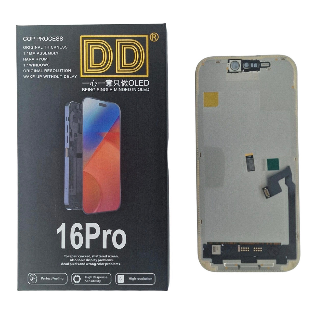 DD For Apple iPhone 16 Pro Replacement Soft OLED Display Touch Screen assembly Digitizer