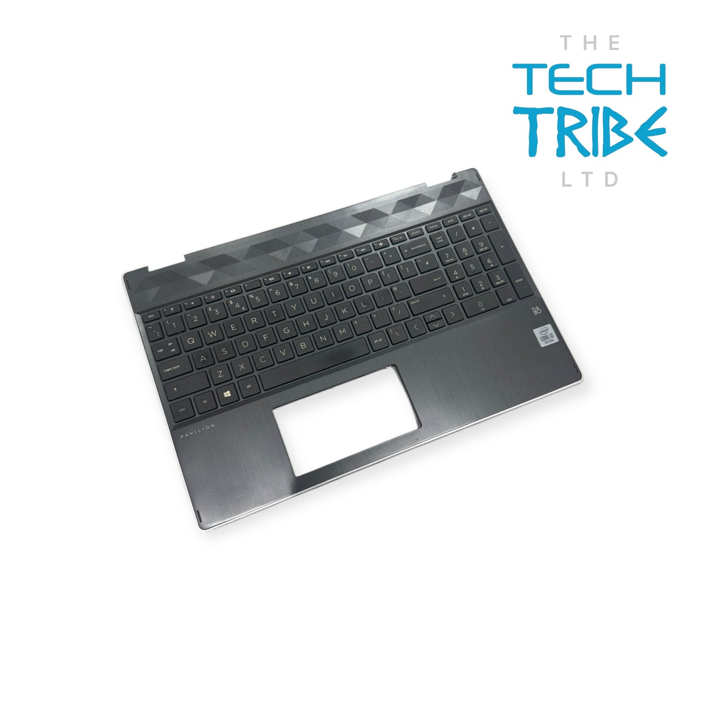 HP Pavilion 15-DQ1004na Laptop Keyboard Palmrest top case replacement Grey - Grade B - Genuine Pull Part