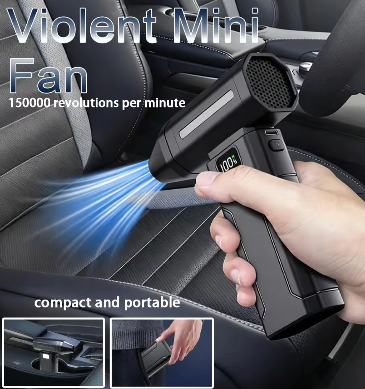 X8 Brushless Turbo Fan Blower 150,000RPM Powerful Electric Air Dust Blower Vacuum Duster Cleaner Portable Air Tool