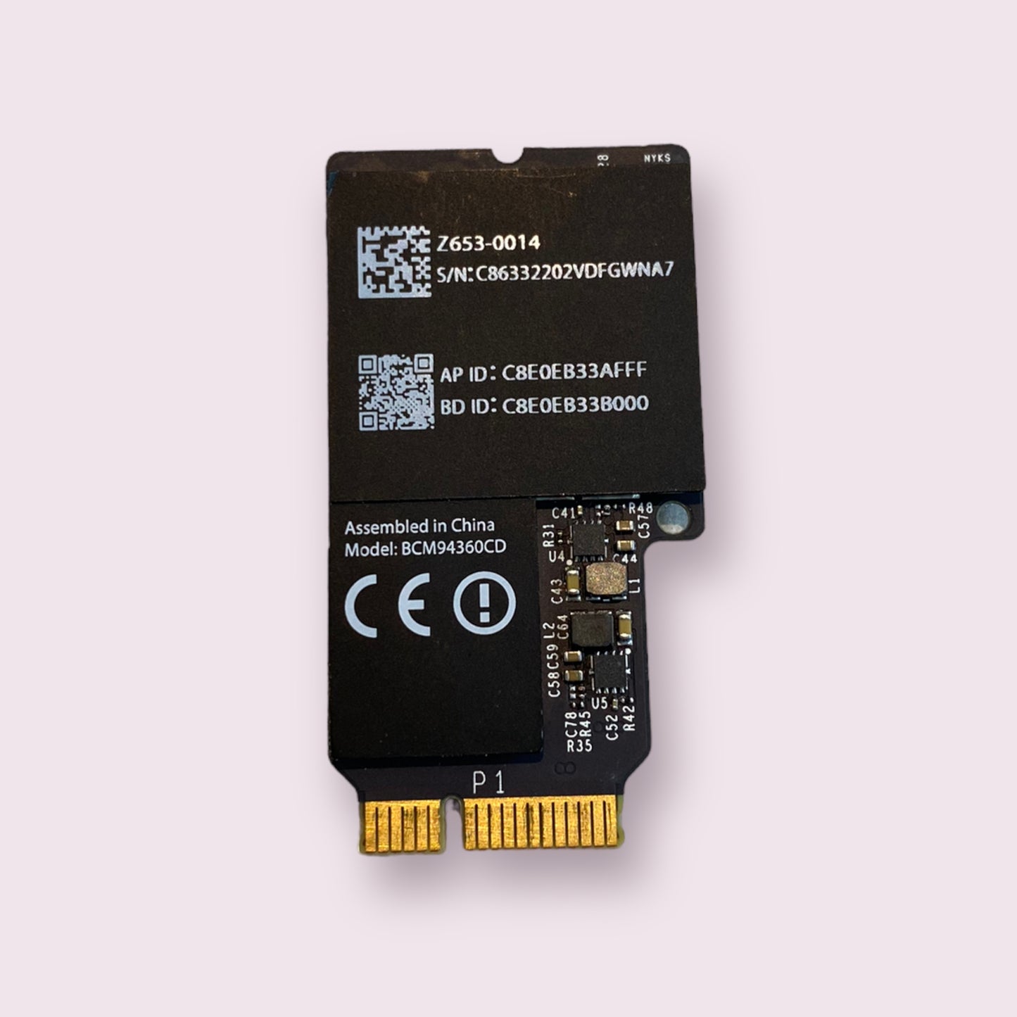 Apple iMac 21.5" 27" 2012 2013 A1418 A1419 WIFI Card Adapter Z653-0014 - Genuine Pull Part