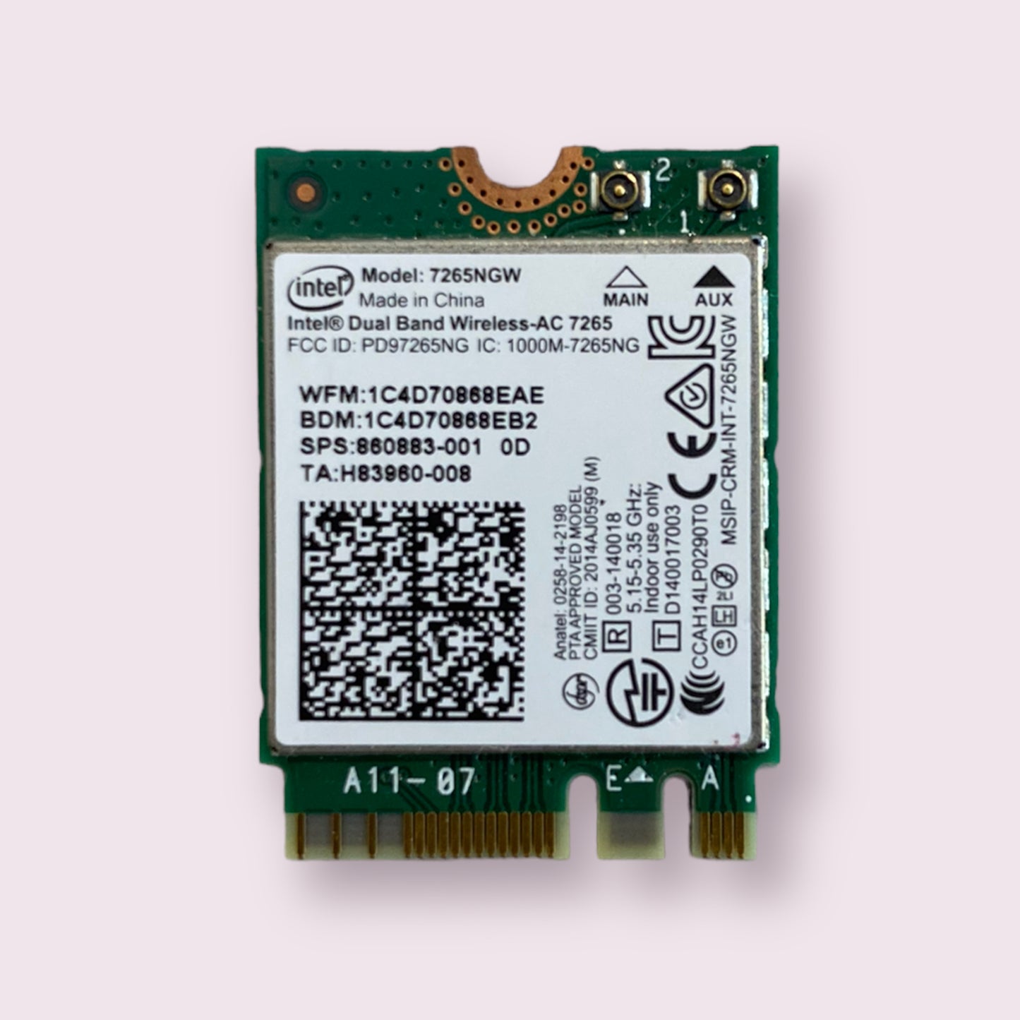 HP Envy 13 AD 13-AD Series WIFI Card Intel 7265NGW- Genuine Pull Part