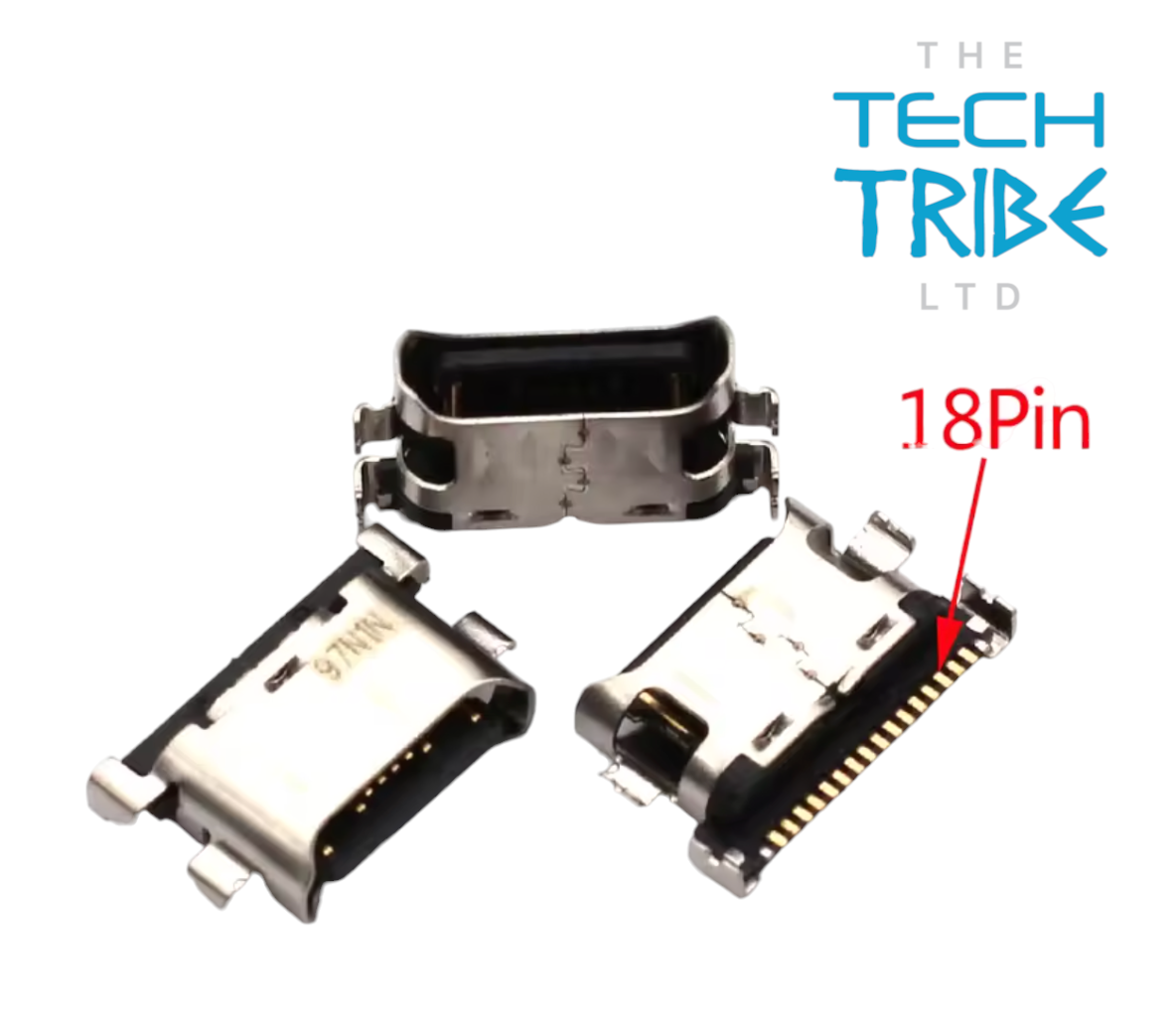 The Tech Tribe LTD replacement 18-pin USB-C charging port connector for Huawei Matebook D14 and D15 laptops.
