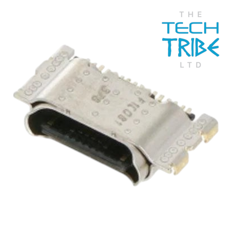 The Tech Tribe LTD USB-C charging port connector for OPPO and Realme smartphones, 16-pin metal replacement part.