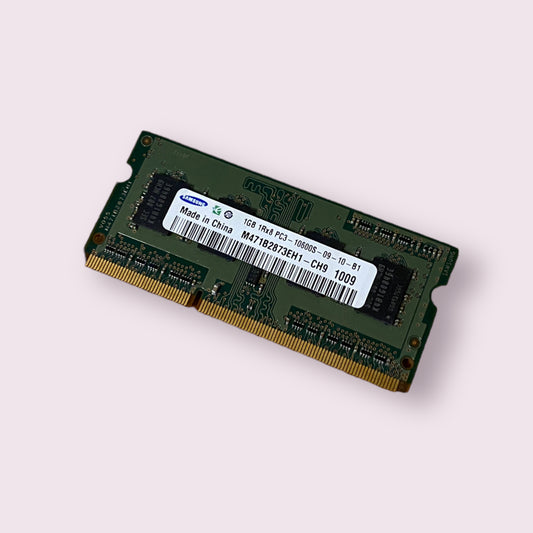1GB DDR3 Laptop RAM PC3 10600S Mixed generic brands samsung crucial others - Used Part
