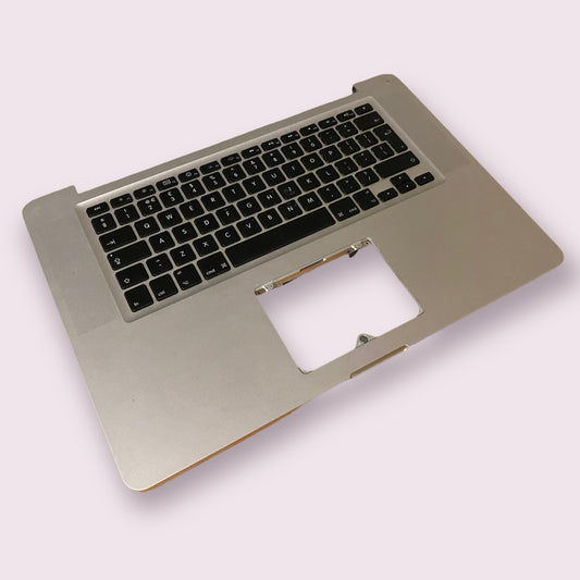 MacBook Pro 15" 2010 2011 2012 A1286 Palmrest Keyboard Assembly Palm rest - Silver - Genuine Pull Part