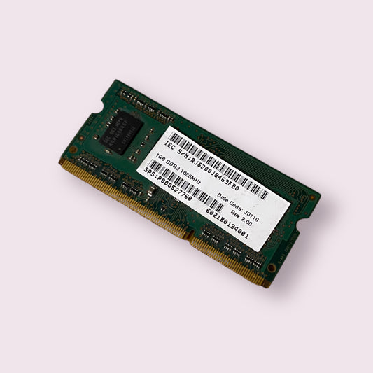 1GB DDR3 Laptop RAM PC3 8500S Mixed generic brands samsung crucial others - Used Part