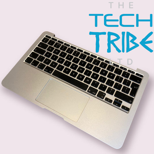 Macbook Air 11" A1370 2010 2011 2012 2013 2015 2017 Palmrest Keyboard Assembly Palm rest - Silver - Genuine Pull Part